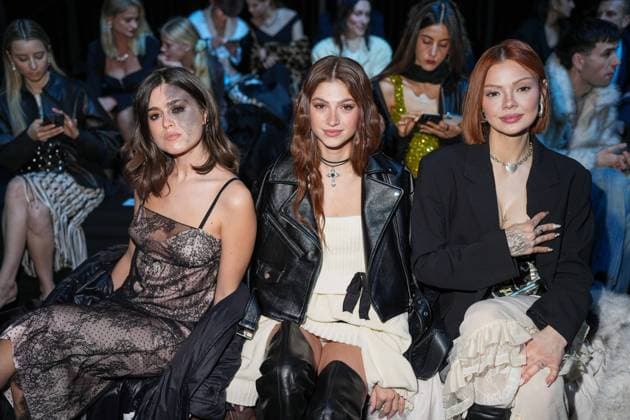 Milan, Milan Women s Fashion Week: Fall Winter 2025 26 - Women s Fashion, Fall Winter 2025 26 - Aniye Records fashion show - front row in the photo: Carlotta Bertotti, Nicky Passarella and Mirta Miller  Copyright: xRiccardoxGIordanox xipa-agency.netx xRiccardoxGiordanox IPA_Agency_IPA54765359