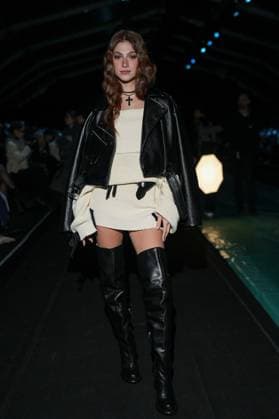 Milan, Milan Women s Fashion Week: Fall Winter 2025 26 - Women s Fashion, Fall Winter 2025 26 - Aniye Records fashion show - front row in the photo: Nicky Passarella  Copyright: xRiccardoxGIordanox xipa-agency.netx xRiccardoxGiordanox IPA_Agency_IPA54765379