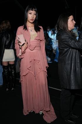 Milan, Milan Women s Fashion Week: Fall Winter 2025 26 - Women s Fashion, Fall Winter 2025 26 - Aniye Records fashion show - front row in the photo: Michelle Zeqing Song  Copyright: xRiccardoxGIordanox xipa-agency.netx xRiccardoxGiordanox IPA_Agency_IPA54765393