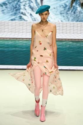 Milan, Milan Women s Fashion Week: Fall Winter 2025 - Women s Fashion, Fall Winter 2025.- Fiorucci fashion show - catwalk. in the photo: model  Copyright: xSimonaxChiocciax xipa-agency.netx xSimonaxChiocciax IPA_Agency_IPA54766275