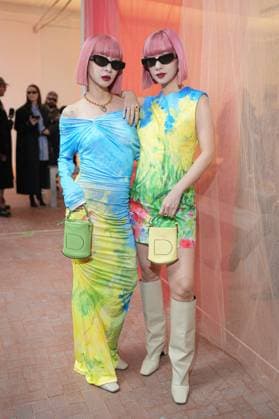 Milan, Milan Women s Fashion Week: Fall Winter 2025 26 - Women s Fashion, Fall Winter 2025 26 - MSGM fashion show - front row in the photo: Ami and Aya Suzuki  Copyright: xRiccardoxGIordanox xipa-agency.netx xRiccardoxGiordanox IPA_Agency_IPA54766922