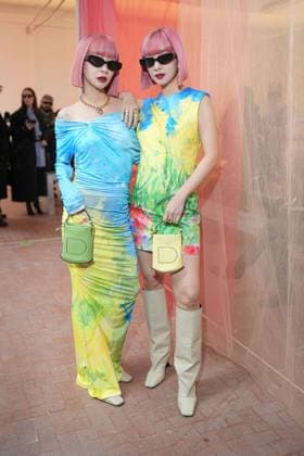Milan, Milan Women s Fashion Week: Fall Winter 2025 26 - Women s Fashion, Fall Winter 2025 26 - MSGM fashion show - front row in the photo: Ami and Aya Suzuki  Copyright: xRiccardoxGIordanox xipa-agency.netx xRiccardoxGiordanox IPA_Agency_IPA54766923