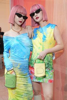 Milan, Milan Women s Fashion Week: Fall Winter 2025 26 - Women s Fashion, Fall Winter 2025 26 - MSGM fashion show - front row in the photo: Ami and Aya Suzuki  Copyright: xRiccardoxGIordanox xipa-agency.netx xRiccardoxGiordanox IPA_Agency_IPA54766925