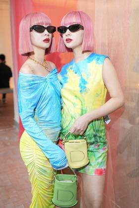 Milan, Milan Women s Fashion Week: Fall Winter 2025 26 - Women s Fashion, Fall Winter 2025 26 - MSGM fashion show - front row in the photo: Ami and Aya Suzuki  Copyright: xRiccardoxGIordanox xipa-agency.netx xRiccardoxGiordanox IPA_Agency_IPA54766926