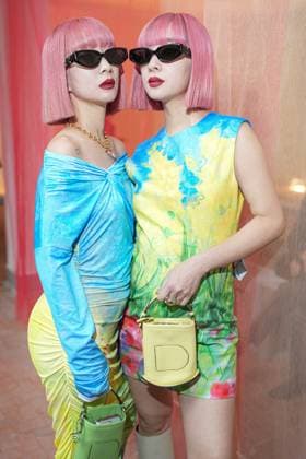 Milan, Milan Women s Fashion Week: Fall Winter 2025 26 - Women s Fashion, Fall Winter 2025 26 - MSGM fashion show - front row in the photo: Ami and Aya Suzuki  Copyright: xRiccardoxGIordanox xipa-agency.netx xRiccardoxGiordanox IPA_Agency_IPA54766927