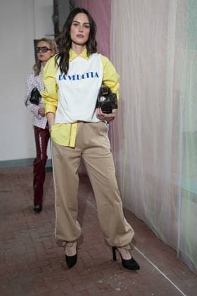 Milan, Milan Women s Fashion Week: Fall Winter 2025 26 - Women s Fashion, Fall Winter 2025 26 - MSGM fashion show - front row in the photo: Vivian Benard  Copyright: xRiccardoxGIordanox xipa-agency.netx xRiccardoxGiordanox IPA_Agency_IPA54768252