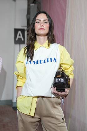 Milan, Milan Women s Fashion Week: Fall Winter 2025 26 - Women s Fashion, Fall Winter 2025 26 - MSGM fashion show - front row in the photo: Vivian Benard  Copyright: xRiccardoxGIordanox xipa-agency.netx xRiccardoxGiordanox IPA_Agency_IPA54768255