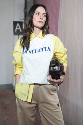 Milan, Milan Women s Fashion Week: Fall Winter 2025 26 - Women s Fashion, Fall Winter 2025 26 - MSGM fashion show - front row in the photo: Vivian Benard  Copyright: xRiccardoxGIordanox xipa-agency.netx xRiccardoxGiordanox IPA_Agency_IPA54768259