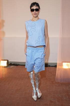 Milan, Milan Women s Fashion Week: Fall Winter 2025 26 - Women s Fashion, Fall Winter 2025 26 - MSGM fashion show - front row in the photo: Victoria Stella  Copyright: xRiccardoxGIordanox xipa-agency.netx xRiccardoxGiordanox IPA_Agency_IPA54768315