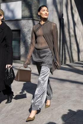 MFW - Arani’s Arrivals Pritika Swarup arrives to Arani’s fashion show during the Milan Fashion Week - Womenswear Fall Winter 2025 2026 on March 2nd, 2025 in Milan, Italy. Photo by Marco Piovanotto ABACAPRESS.COM Milan Italy  Copyright: xPiovanottoxMarco ABACAx