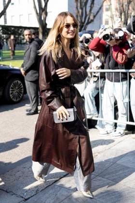 MFW - Arani’s Arrivals Lily James arrives to Arani’s fashion show during the Milan Fashion Week - Womenswear Fall Winter 2025 2026 on March 2nd, 2025 in Milan, Italy. Photo by Marco Piovanotto ABACAPRESS.COM Milan Italy  Copyright: xPiovanottoxMarco ABACAx