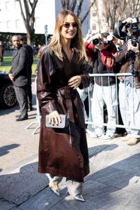 MFW - Arani’s Arrivals Lily James arrives to Arani’s fashion show during the Milan Fashion Week - Womenswear Fall Winter 2025 2026 on March 2nd, 2025 in Milan, Italy. Photo by Marco Piovanotto ABACAPRESS.COM Milan Italy  Copyright: xPiovanottoxMarco ABACAx