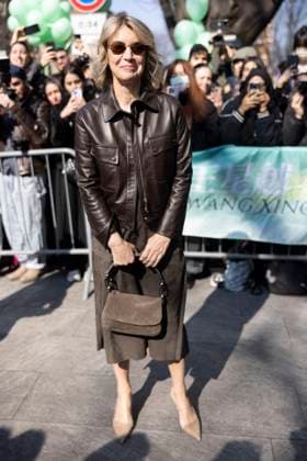 MFW - Arani’s Arrivals Margherita Buy arrives to Arani’s fashion show during the Milan Fashion Week - Womenswear Fall Winter 2025 2026 on March 2nd, 2025 in Milan, Italy. Photo by Marco Piovanotto ABACAPRESS.COM Milan Italy  Copyright: xPiovanottoxMarco ABACAx