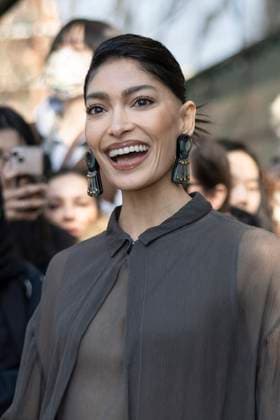 MFW - Arani’s Arrivals Pritika Swarup arrives to Arani’s fashion show during the Milan Fashion Week - Womenswear Fall Winter 2025 2026 on March 2nd, 2025 in Milan, Italy. Photo by Marco Piovanotto ABACAPRESS.COM Milan Italy  Copyright: xPiovanottoxMarco ABACAx