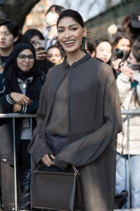 MFW - Arani’s Arrivals Pritika Swarup arrives to Arani’s fashion show during the Milan Fashion Week - Womenswear Fall Winter 2025 2026 on March 2nd, 2025 in Milan, Italy. Photo by Marco Piovanotto ABACAPRESS.COM Milan Italy  Copyright: xPiovanottoxMarco ABACAx