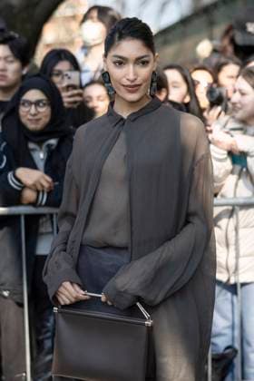 MFW - Arani’s Arrivals Pritika Swarup arrives to Arani’s fashion show during the Milan Fashion Week - Womenswear Fall Winter 2025 2026 on March 2nd, 2025 in Milan, Italy. Photo by Marco Piovanotto ABACAPRESS.COM Milan Italy  Copyright: xPiovanottoxMarco ABACAx