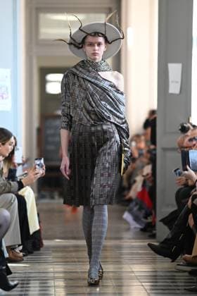 Milan, Milan Women s Fashion Week: Fall Winter 2025 - Women s Fashion, Fall Winter 2025.- Francesca Liberatore fashion show - catwalk in the photo: Model  Copyright: xSimonaxChiocciax xipa-agency.netx xSimonaxChiocciax IPA_Agency_IPA54802553