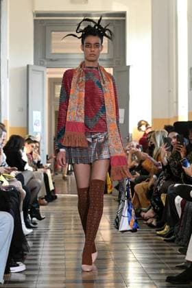 Entertainment Bilder des Tages MFW - Francesca Liberatore Runway A model walks the runway at the Francesca Liberatore fashion show during the Milan Fashion Week - Womenswear Fall Winter 2025 2026 on March 2, 2025 in Milan, Italy. Photo by Simona Chioccia IPA ABACAPRESS.COM Milan Italy  Copyright: xChiocciaxSimona IPA ABACAx