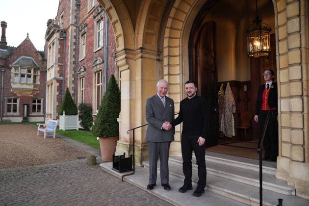 Bilder des Jahres 2025, News 03 März News Themen der Woche KW09 News Bilder des Tages . 02 03 2025. Sandringham, United Kingdom. King Charles III meets President Zelensky at Sandringham, United Kingdom.  xPoolx xi-Imagesx IIM-25774-0008