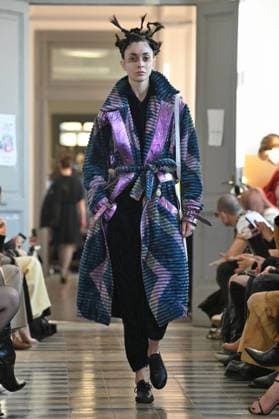 MFW - Francesca Liberatore Runway A model walks the runway at the Francesca Liberatore fashion show during the Milan Fashion Week - Womenswear Fall Winter 2025 2026 on March 2, 2025 in Milan, Italy. Photo by Simona Chioccia IPA ABACAPRESS.COM Milan Italy  Copyright: xChiocciaxSimona IPA ABACAx