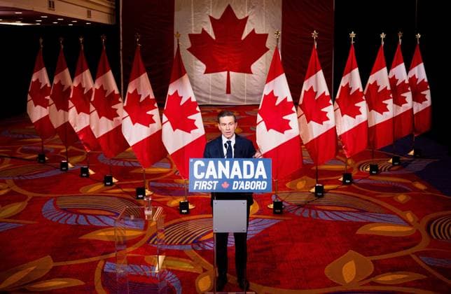 March 2, 2025, Ottawa, On, Canada: Conservative Leader Pierre Poilievre speaks during a news conference in Ottawa, on Sunday, March 2, 2025. Ottawa Canada  - ZUMAc35_ 20250302_zaf_c35_034 Copyright: xSpencerxColbyx
