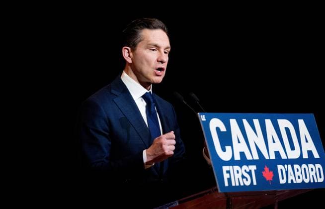 March 2, 2025, Ottawa, On, Canada: Conservative Leader Pierre Poilievre speaks during a news conference in Ottawa, on Sunday, March 2, 2025. Ottawa Canada  - ZUMAc35_ 20250302_zaf_c35_035 Copyright: xSpencerxColbyx