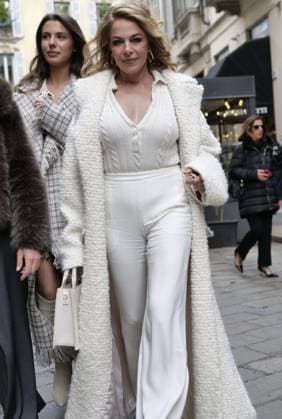 Milan, Milan Italy: Milan, Milan Women s Fashion Week: Fall Winter 2025- Women s Fashion, Fall Winter 2025.- Laura Biagiotti fashion show - arrivals - In the photo: Milan  - ZUMAp169 20250302_zea_p169_387 Copyright: xLucaxPontix