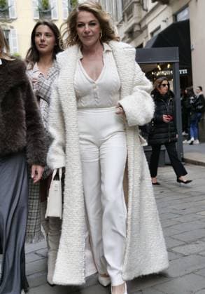Milan, Milan Italy: Milan, Milan Women s Fashion Week: Fall Winter 2025- Women s Fashion, Fall Winter 2025.- Laura Biagiotti fashion show - arrivals - In the photo: Milan  - ZUMAp169 20250302_zea_p169_394 Copyright: xLucaxPontix