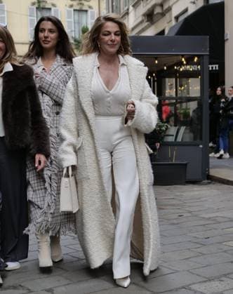 Milan, Milan Italy: Milan, Milan Women s Fashion Week: Fall Winter 2025- Women s Fashion, Fall Winter 2025.- Laura Biagiotti fashion show - arrivals - In the photo: Milan  - ZUMAp169 20250302_zea_p169_402 Copyright: xLucaxPontix