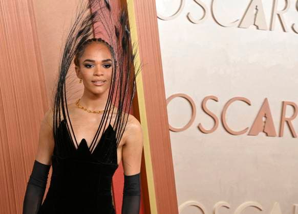 Yasmin Finney arrives on the red carpet for the 97th Academy Awards in the Hollywood section of Los Angeles on Sunday, March 2, 2025.  LAP20250302343 JIMxRUYMEN