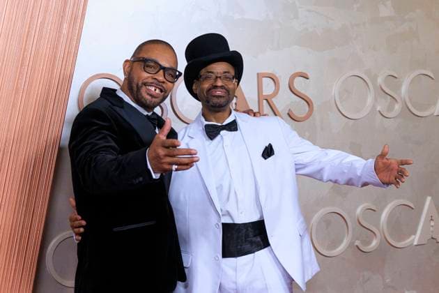 March 2, 2025, Hollywood, California, USA: Clarence Maclin and John Whitfield on the red carpet of the 97th Annual Academy Awards on Sunday March 2, 2025 at the Dolby Theater in Hollywood, California. BURT HARRIS BNS PI Hollywood USA - ZUMAp124 20250302_zaa_p124_040 Copyright: xBurtxHarrisx