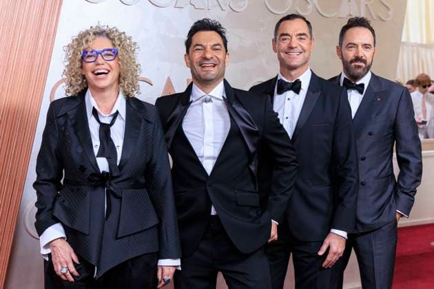 March 2, 2025, Hollywood, California, USA: (L-R) Cindy Lee, Darwin Shaw, and guests on the red carpet of the 97th Annual Academy Awards on Sunday March 2, 2025 at the Dolby Theater in Hollywood, California. BURT HARRIS BNS PI Hollywood USA - ZUMAp124 20250302_zaa_p124_049 Copyright: xBurtxHarrisx