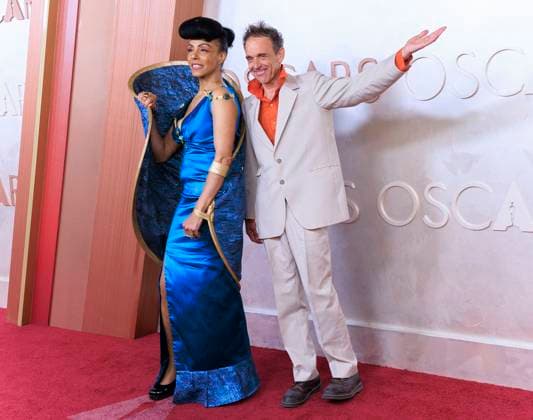 March 2, 2025, Hollywood, California, USA: Johan Grimonprez and Kayo Shekoni on the red carpet of the 97th Annual Academy Awards on Sunday March 2, 2025 at the Dolby Theater in Hollywood, California. BURT HARRIS BNS PI Hollywood USA - ZUMAp124 20250302_zaa_p124_092 Copyright: xBurtxHarrisx