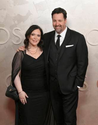 (L-R) Hannah Minghella, Head of Feature Animation, Netflix and M.A. Larson arrive on the red carpet for the 97th Academy Awards in the Hollywood section of Los Angeles on Sunday, March 2, 2025.  LAP20250302456 JIMxRUYMEN