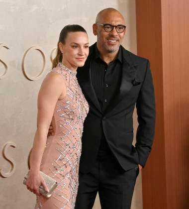 (L-R) Britt Mason and Harvey Mason Jr. arrive on the red carpet for the 97th Academy Awards in the Hollywood section of Los Angeles on Sunday, March 2, 2025.  LAP20250302460 JIMxRUYMEN