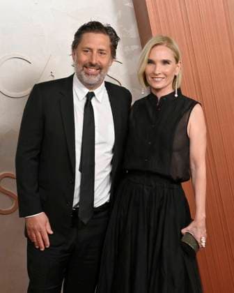 Jennifer Fox (on the right) arrives on the red carpet for the 97th Academy Awards in the Hollywood section of Los Angeles on Sunday, March 2, 2025.  LAP20250302483 JIMxRUYMEN