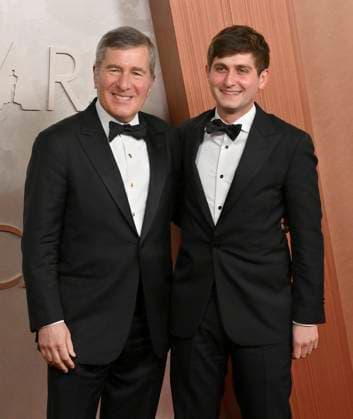 (L-R) Charles Rivkin and Eli Rivkin arrive on the red carpet for the 97th Academy Awards in the Hollywood section of Los Angeles on Sunday, March 2, 2025.  LAP20250302498 JIMxRUYMEN