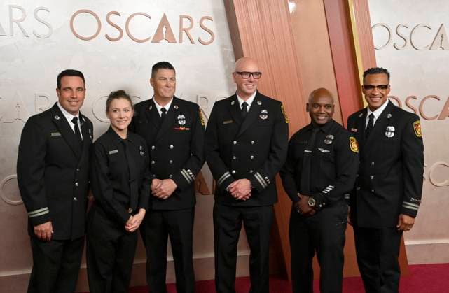 First Responders arrive on the red carpet for the 97th Academy Awards in the Hollywood section of Los Angeles on Sunday, March 2, 2025.  LAP20250302499 JIMxRUYMEN