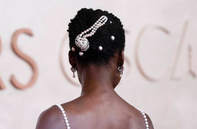 Lupita Nyong o arrives on the red carpet for the 97th Academy Awards in the Hollywood section of Los Angeles on Sunday, March 2, 2025.  LAP202503029020 JOHNxANGELILLO