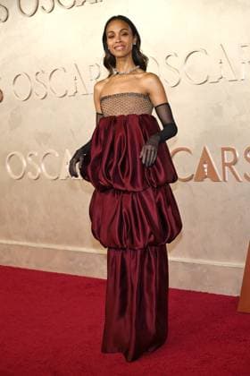 HOLLYWOOD, CA - MARCH 2: Zoe Saldana at the 97th Academy Awards on March 2, 2025 at the Dolby Theatre in Hollywood, California. Copyright: xMediaPunchx