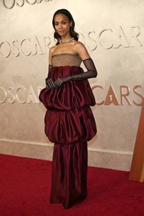HOLLYWOOD, CA - MARCH 2: Zoe Saldana at the 97th Academy Awards on March 2, 2025 at the Dolby Theatre in Hollywood, California. Copyright: xMediaPunchx