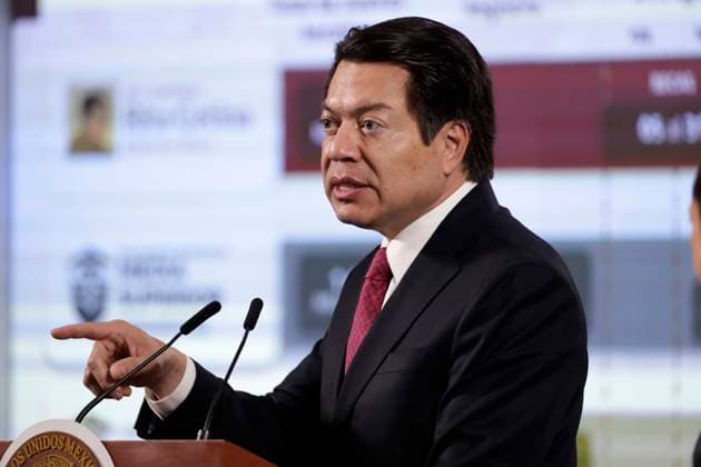 Mexico™s President Claudia Sheinbaum Press Conference The Secretary of Public Education, Mario Delgado, speaking during a briefing conference at National Palace. on March 3, 2025 in Mexico City, Mexico. (Photo by Luis Barron Eyepix Group) Copyright: xLuisxBarron xEyepixxGroupx LB_03032025_145474