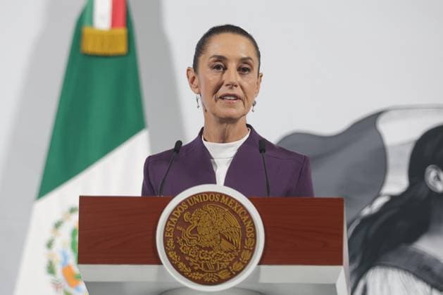 (250304) -- MEXICO CITY, March 4, 2025 -- Mexican President Claudia Sheinbaum speaks during a press conference at the National Palace in Mexico City, Mexico, March 4, 2025. Mexican President Claudia Sheinbaum said on Tuesday that there was no justification for U.S. tariffs on imports from Mexico and her government would respond with tariff and non-tariff measures. Sheinbaum made it clear that following the United States decision to impose tariffs on Mexico, under no circumstances will any form of subordination or interventionism be allowed. (Photo by Xinhua) MEXICO-MEXICO CITY-PRESIDENT-TARIFF-PRESS CONFERENCE FranciscoxCanedo 