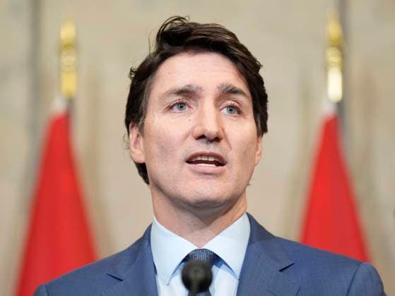 March 4, 2025, Ottawa, On, Canada: Prime Minister Justin Trudeau holds a news conference on imposed U.S. tariffs in Ottawa on Tuesday, March 4, 2025. Ottawa Canada  - ZUMAc35_ 20250304_zaf_c35_040 Copyright: xAdrianxWyldx