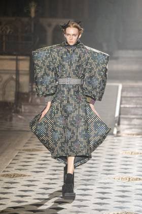 PFW - Anrealage Runway - Paris AJ Models present creations by Anrealage for the Womenswear Ready-to-wear Fall-Winter 2025 2026 collection as part of the Paris Fashion Week, at the American Cathedral in Paris, France on March 4, 2025. Photo by Alexis Jumeau ABACAPRESS.COM Paris France  Copyright: xJumeauxAlexis ABACAx