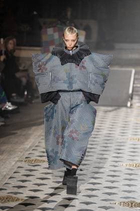 PFW - Anrealage Runway - Paris AJ Models present creations by Anrealage for the Womenswear Ready-to-wear Fall-Winter 2025 2026 collection as part of the Paris Fashion Week, at the American Cathedral in Paris, France on March 4, 2025. Photo by Alexis Jumeau ABACAPRESS.COM Paris France  Copyright: xJumeauxAlexis ABACAx