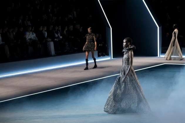 PFW - Dior Runway Models present creations by Dior for the Womenswear Ready-to-wear Fall-Winter 2025 2026 collection as part of the Paris Fashion Week, in Paris on March 4, 2025. Photo by Eliot Blondet ABACAPRESS.COM Paris France  Copyright: xBlondetxEliot ABACAx