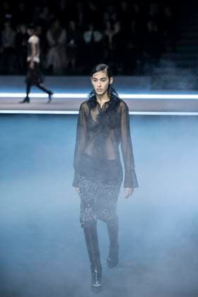 PFW - Dior Runway Models present creations by Dior for the Womenswear Ready-to-wear Fall-Winter 2025 2026 collection as part of the Paris Fashion Week, in Paris on March 4, 2025. Photo by Eliot Blondet ABACAPRESS.COM Paris France  Copyright: xBlondetxEliot ABACAx