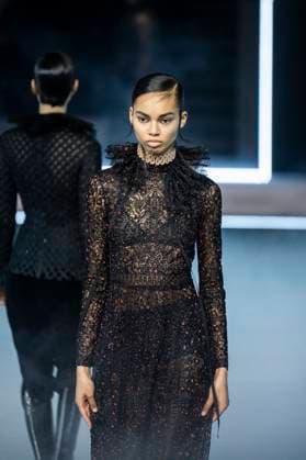 PFW - Dior Runway Models present creations by Dior for the Womenswear Ready-to-wear Fall-Winter 2025 2026 collection as part of the Paris Fashion Week, in Paris on March 4, 2025. Photo by Eliot Blondet ABACAPRESS.COM Paris France  Copyright: xBlondetxEliot ABACAx