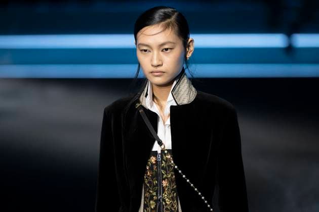 PFW - Dior Runway Models present creations by Dior for the Womenswear Ready-to-wear Fall-Winter 2025 2026 collection as part of the Paris Fashion Week, in Paris on March 4, 2025. Photo by Eliot Blondet ABACAPRESS.COM Paris France  Copyright: xBlondetxEliot ABACAx